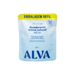 Refil Desodorante Roll On Cristal Natural Sem Perfume 50ml Alva